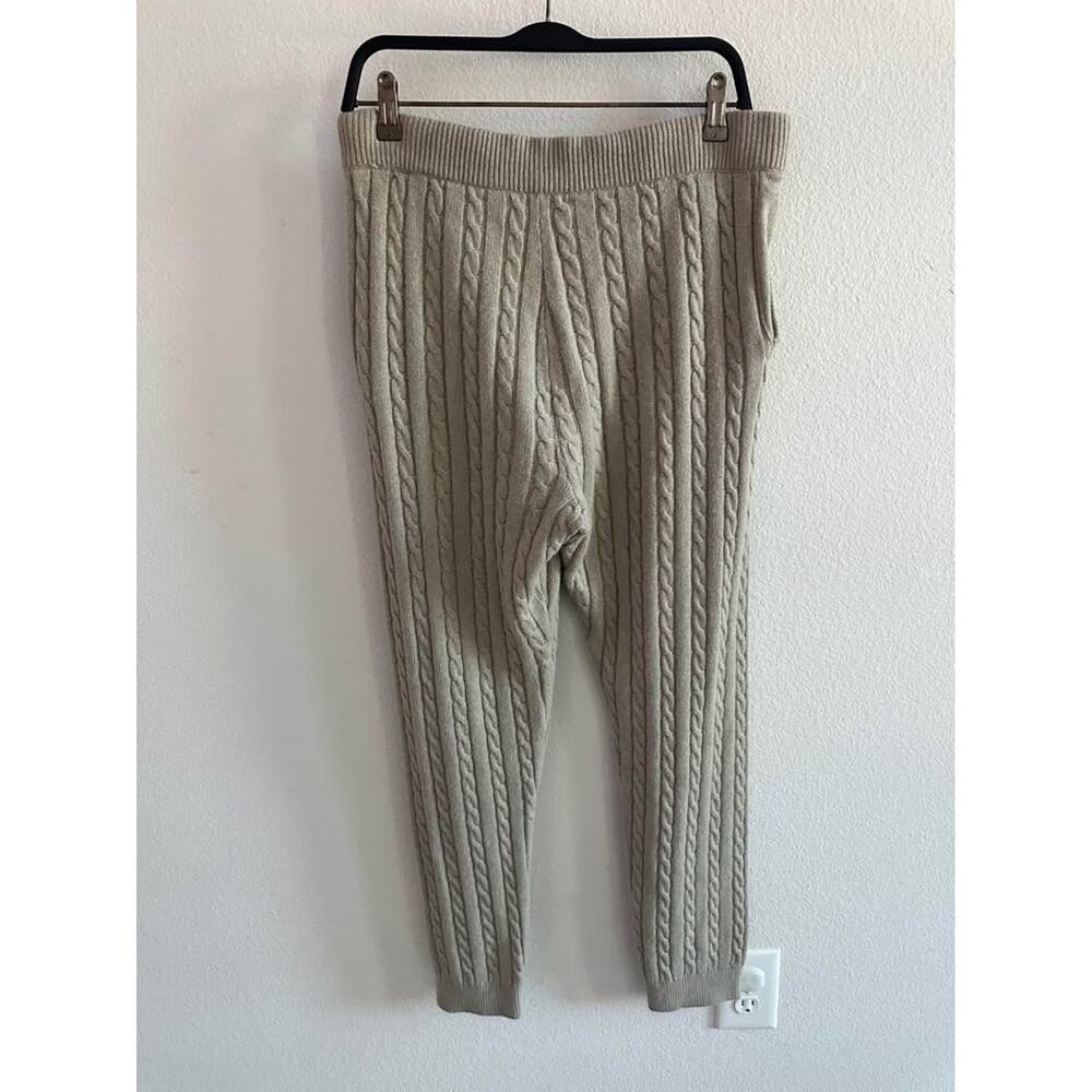 ATM Women’s Cable Knit Cahsmere Wool Cozy Versatile Joggers Sz M - Picture 5 of 8